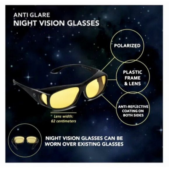 HD Day Night Driving Glasses Fit Over Sunglasses for Men & Women - Anti Glare... - Picture 3 of 10